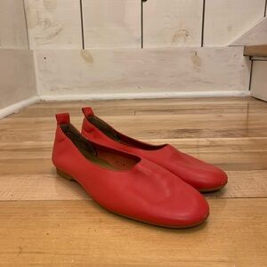Everlane The Day Glove Red Women's Leather Flats